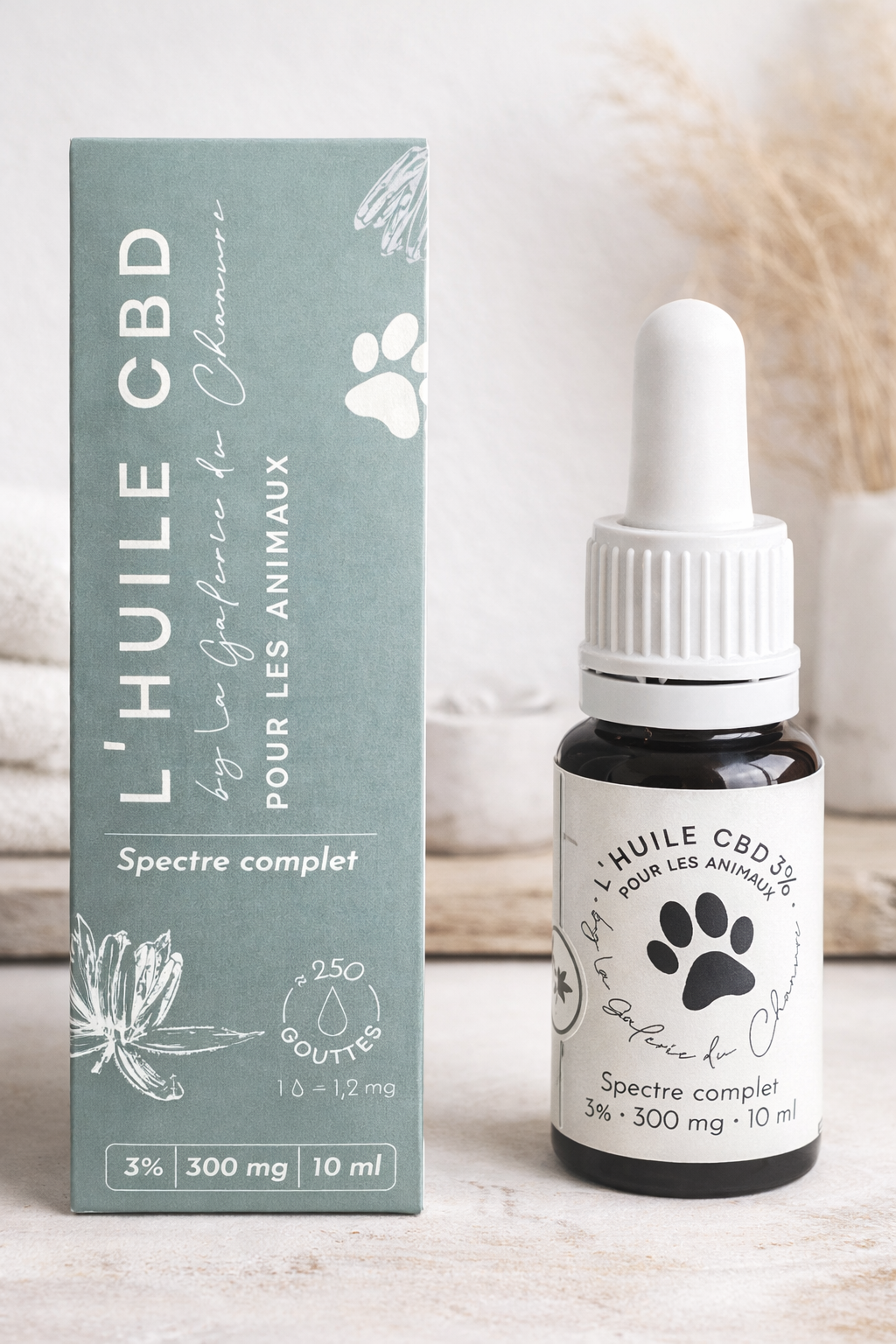 Huile CBD 3% Animaux (Chien & Chat) – Spectre complet